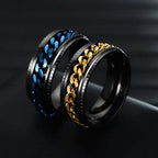 Textured Spinner Ring – Anti-Stress Ring with Ridged Edges
