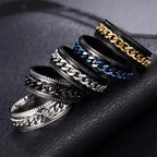 Textured Spinner Ring – Anti-Stress Ring with Ridged Edges