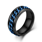 Textured Spinner Ring – Anti-Stress Ring with Ridged Edges