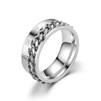 Roman Numeral Spinner Ring – Anxiety Relief with Timeless Style