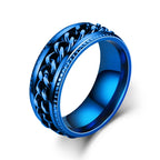 Textured Spinner Ring – Anti-Stress Ring with Ridged Edges